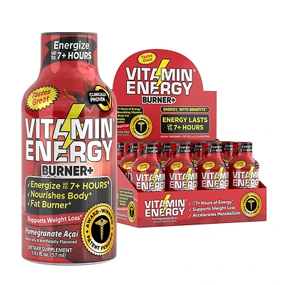 Vitamin Energy Burner+ - Pomegranate Acai 1.93Oz. (12 Pack)