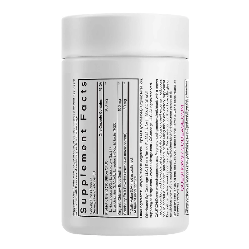 Women's Daily Probiotic - 30 Vegetable Capsules (30 Servings)