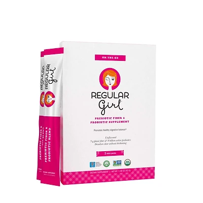 Regular Girl Prebiotic Fiber and Probiotic Supplement Healthy - Unflavored 1.48 Oz. (7 Servings)