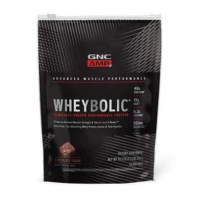GNC AMP Whey Proteinbolic Healthy - Chocolate Fudge (10 Servings)