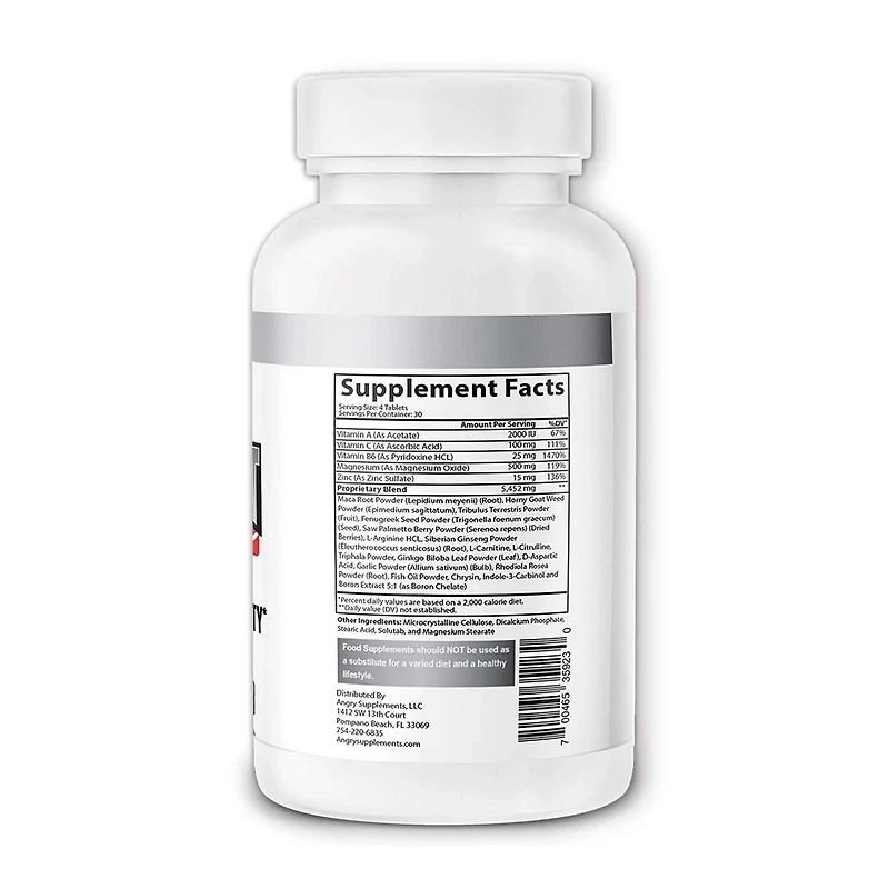 Monster Test - Testosterone Booster - 120 Tablets (30 Servings)