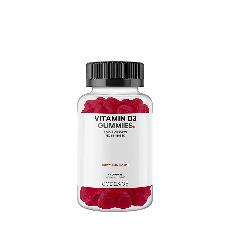 Codeage Vitamin D3 5000 Iu - Strawberry 60 Gummies (30 Servings)