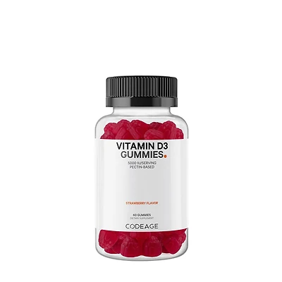 Codeage Vitamin D3 5000 Iu - Strawberry 60 Gummies (30 Servings)