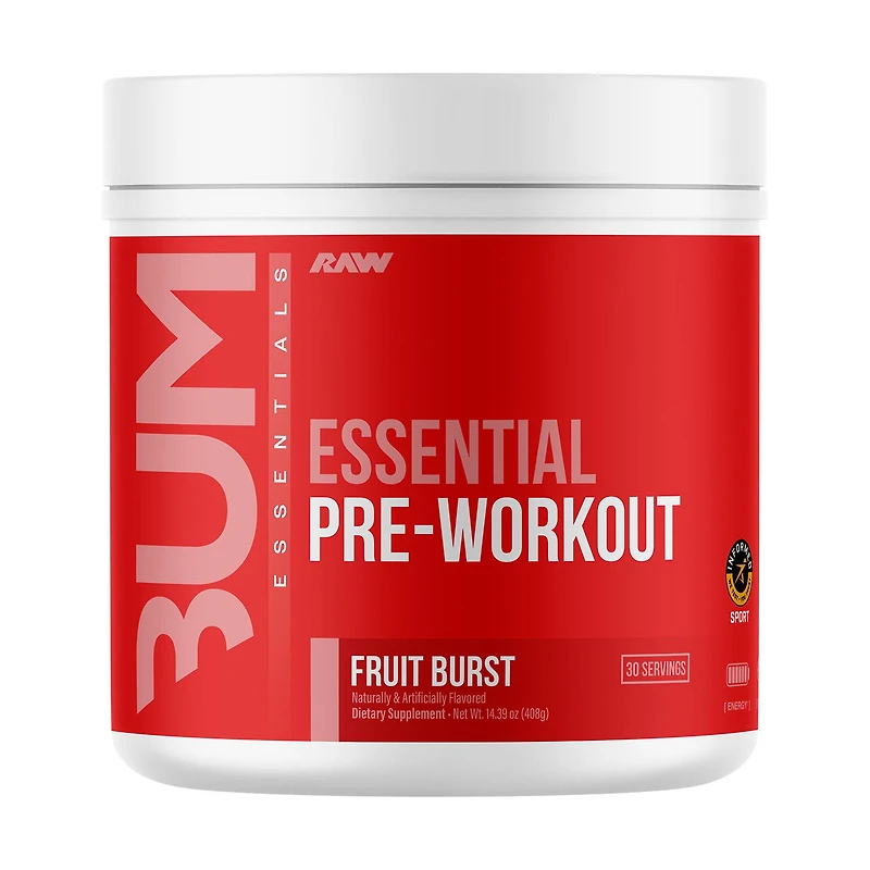 Raw Nutrition Essential Pre-Workout - Fruit Burst (30 Servings)