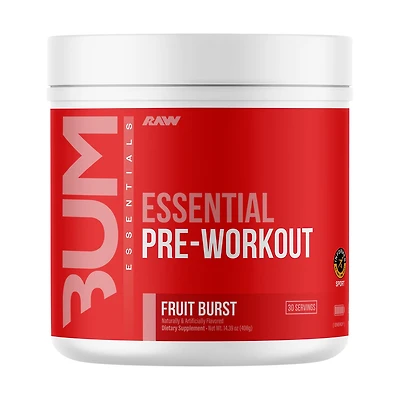 Raw Nutrition Essential Pre-Workout - Fruit Burst (30 Servings)