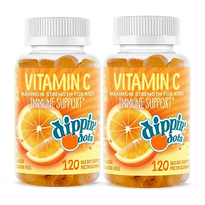 Vitamin C Immunity Gummies - Orange Dippin' Dots® - Twin Pack (60 Servings Each)