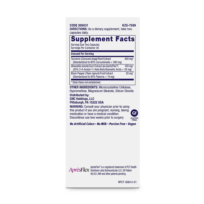 TriFlex Joint Support Turmeric Formula - 60 Capsules (30 Servings)