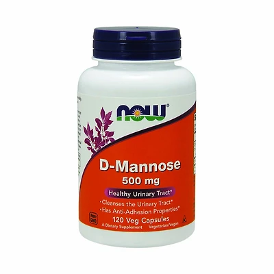 NOW D-Mannose Healthy - 500Mg 120 Capsules (40 Servings)