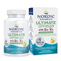 Nordic Naturals Omega Plant Based D3+K2 (30 Servings) - 60 Count