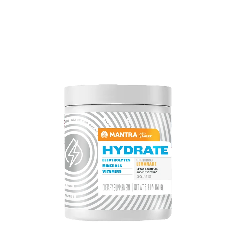 ZAHLER Mantra Hydrate Vegan - Lemonade 5.3 Oz (30 Servings)