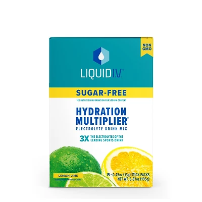Liquid I.V. Hydration Multiplier Drink Mix: Sugar-Free Vitamin C - Lemon Lime (15 Stick Packs)
