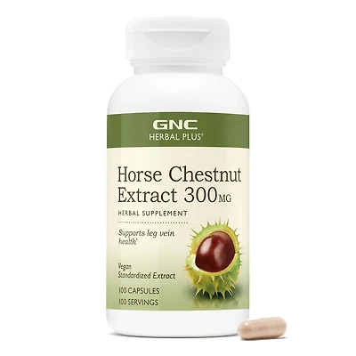 Horse Chestnut Extract 300mg - 100 Capsules (100 Servings)