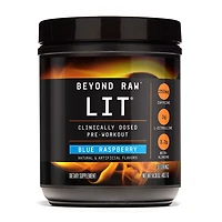 Beyond Raw Lit Pre-Workout Gluten-Free - Blue Raspberry (30 Servings)