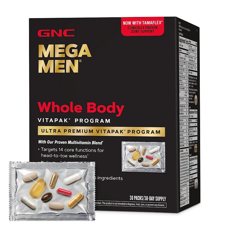 GNC Mega Men Whole Body Vitapak Program (30 Servings)