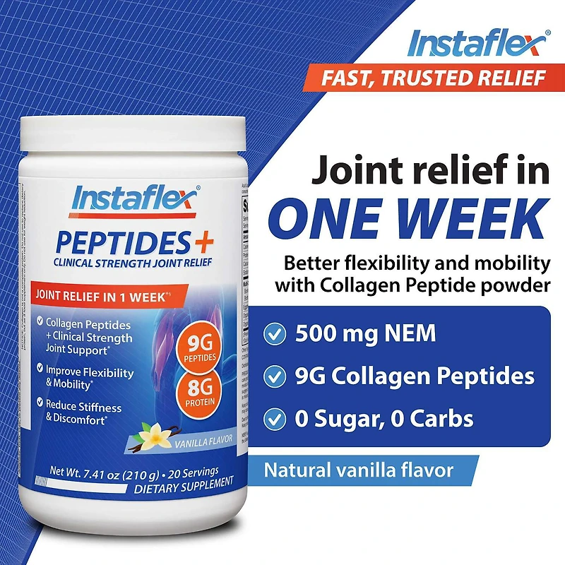 Peptides+ Joint Relief - Vanilla (20 Servings)