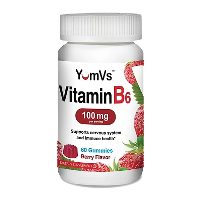 Vitamin B6 100mg - Berry - 60 Gummies (30 Servings)