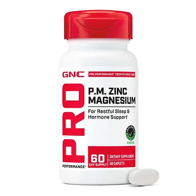 P.M Zinc Magnesium - 60 Caplets (60 Servings)