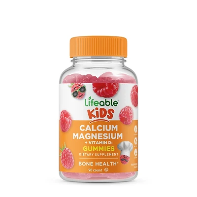 Lifeable Kids Calcium Magnesium and Vitamin D3 - 90 Gummies (30 Servings)