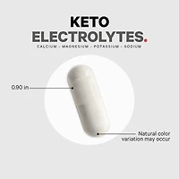 Keto Electrolytes Vegan Ketogenic Minerals Hydration Formula - 180 Capsules (90 Servings)