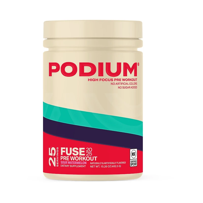 PODIUM Fuse V2 High Focus Pre-Workout - Sour Watermelon (25 Servings)