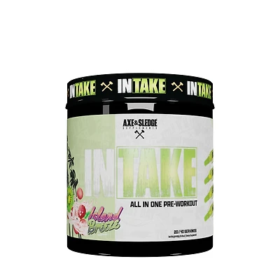 Axe & Sledge Supplements Intake All-In-One Pre-Workout - Island Breeze (40 Servings)