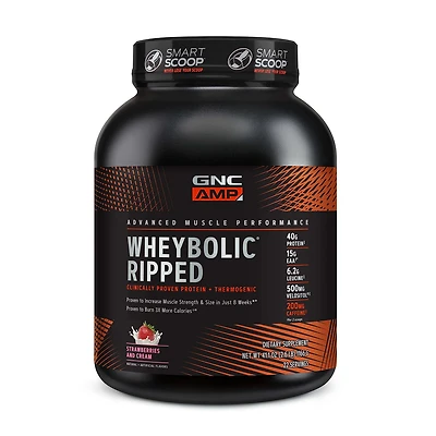 GNC AMP Whey Proteinbolic Ripped Healthy - Strawberries and Cream (22 Servings)