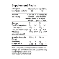 Propolis Raw Honey Vit C Syrup - 5 oz. (10 Servings)