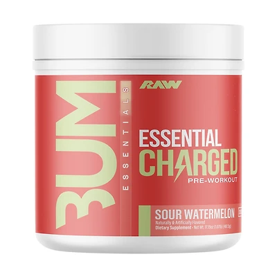 Raw Nutrition Essential Charged Preworkout - Sour Watermelon (25 Servings)