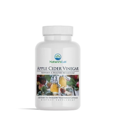 Nature's Lab Apple Cider Vinegar Healthy - 120 Vegetarian Capsules (60 Servings)