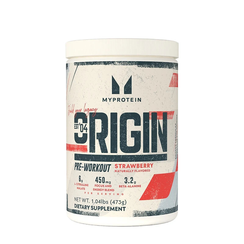 Myprotein Origin Pre-Workout - Strawberry (30 Servings)