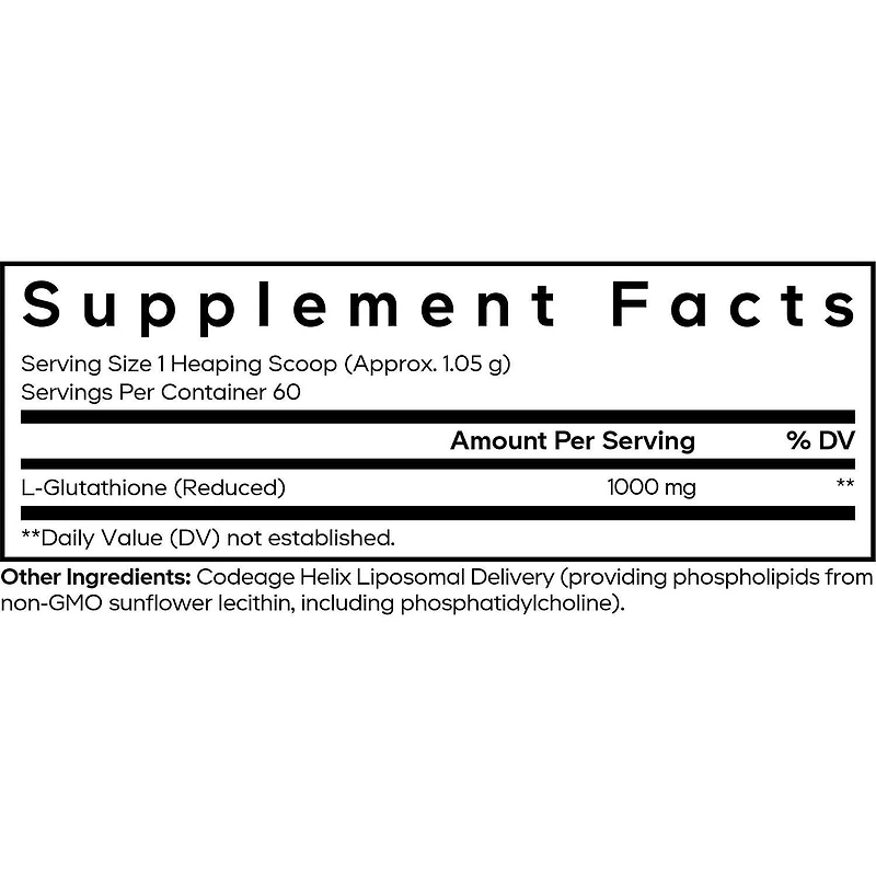 Liposomal Glutathione 1000mg - Unflavored (60 Servings)