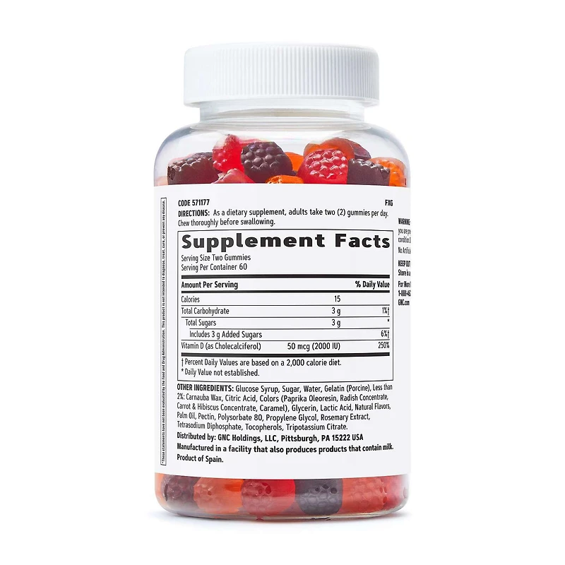 Vitamin D-3 Gummies - 120 Gummies (60 Servings)