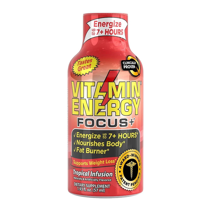 Focus+ - Tropical Infusion - 1.93 oz (12 Bottles)