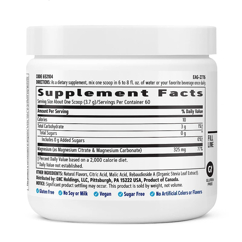 Magnesium Powder - Lemon Twist (60 Servings)