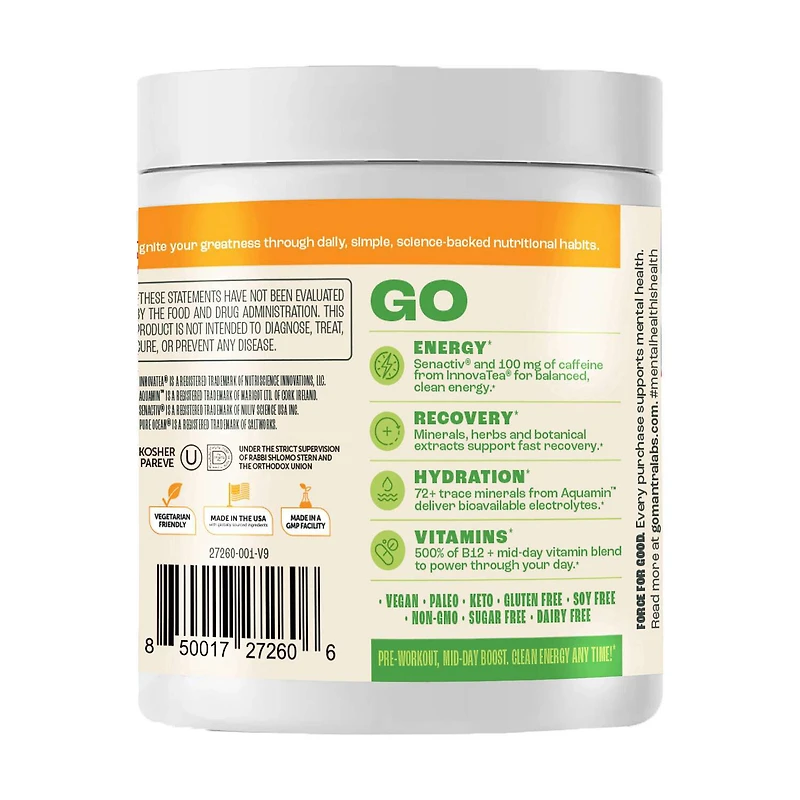 Mantra Go - Tropical Berry - 4.1 oz (30 Servings)