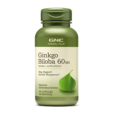 Ginkgo Biloba 60mg - 100 Capsules (100 Servings)