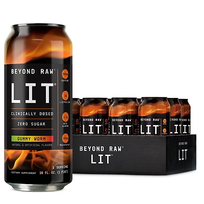 LIT® V2 On-The-Go Pre-Workout - Gummy Shark 16oz. (12 Cans)