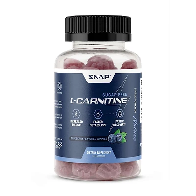 L-Carnitine Gummies - Sugar Free Blueberry - 60 Gummies (30 Servings)