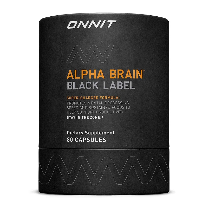 Alpha Brain® Black Label - 80 Capsules (20 Servings)