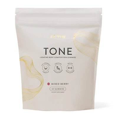 Tone Creatine Gummies - Mixed Berry - 60 Gummies (15-20 Servings)