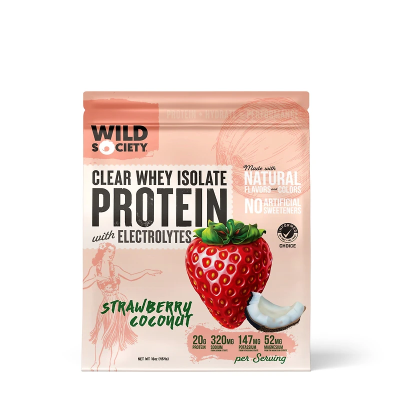 Wild Society Nutrition Clear Whey Isolate Protein with Electrolytes