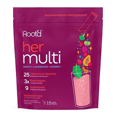 Root'd Her Multi - Raspberry Acai (15 Packets)