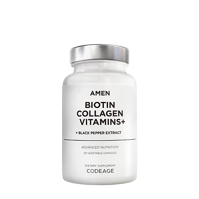 Codeage Amen - Biotin Collagen Vitamins+ 90 Capsules (90 Servings)