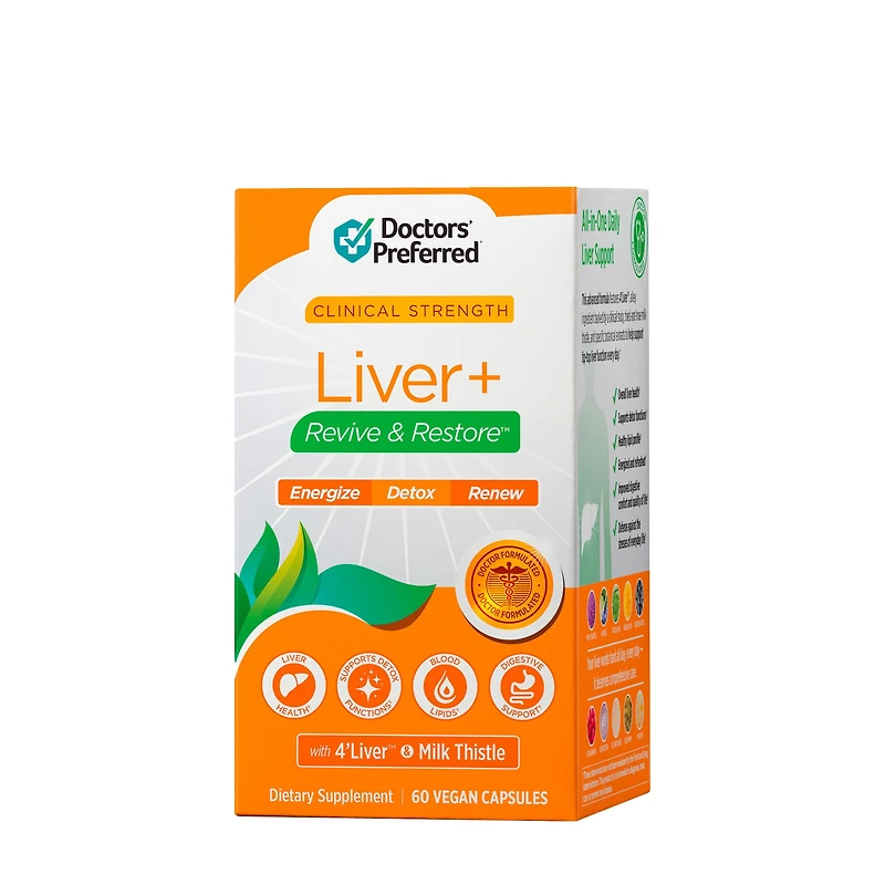 Doctors' Preferred Liver Plus Revive and Restore Healthy - 60 Vegan Capsules (30 Servings)