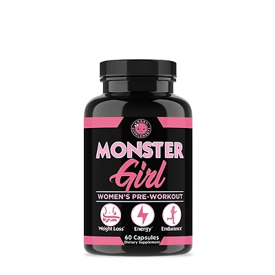 Angry Supplements Monster Girl Women's Pre-Workout - 60 Capsules (30 Servings)