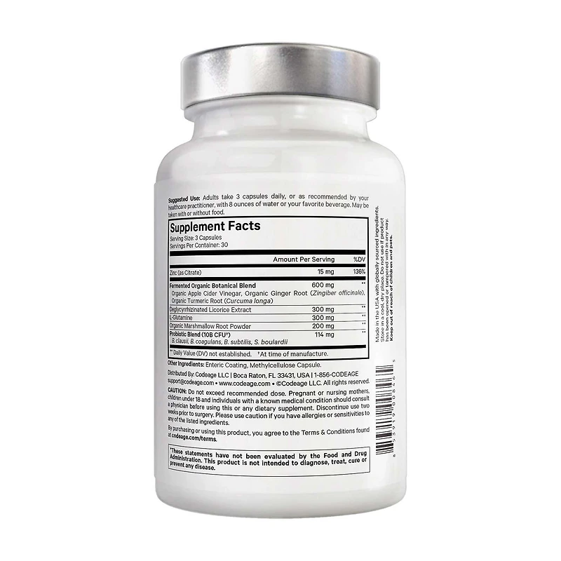 Amen Leaky Gut+ - 90 Veggie Capsules (30 Servings)