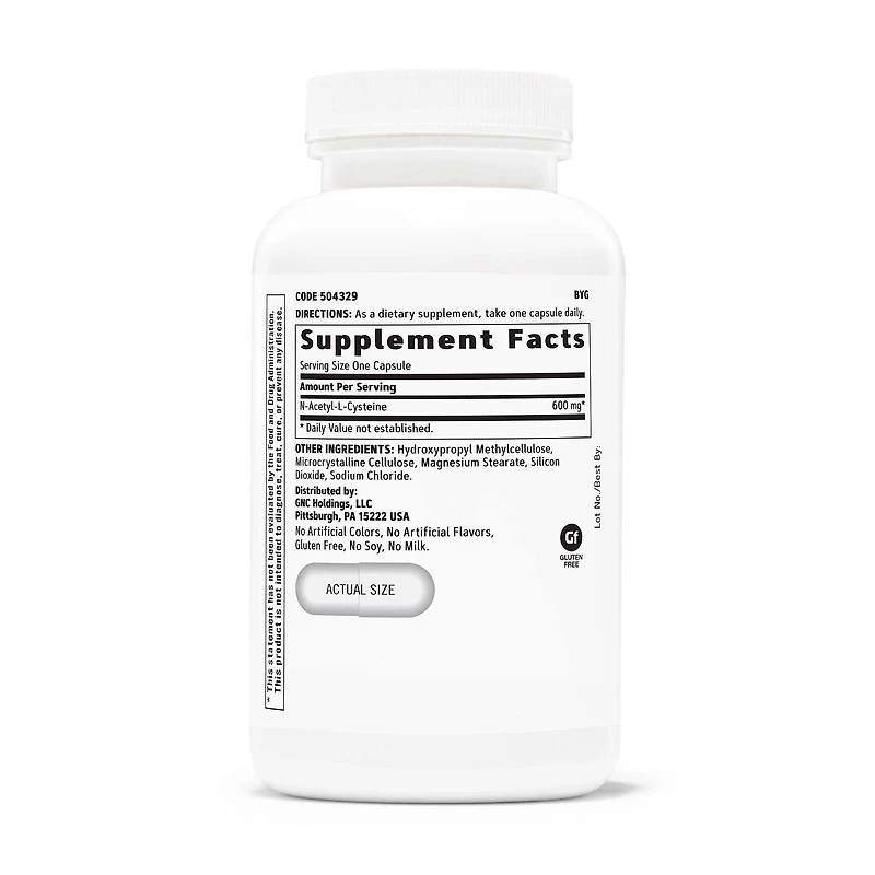 N-Acetyl-L-Cysteine NAC 600mg - 120 Vegetarian Capsules (120 Servings)