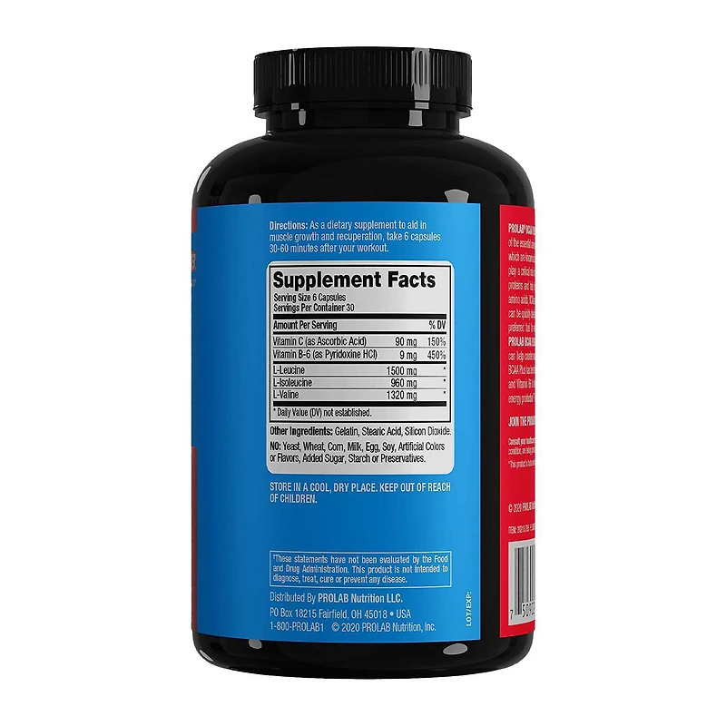 BCAA Plus - 180 Capsules (30 Servings)