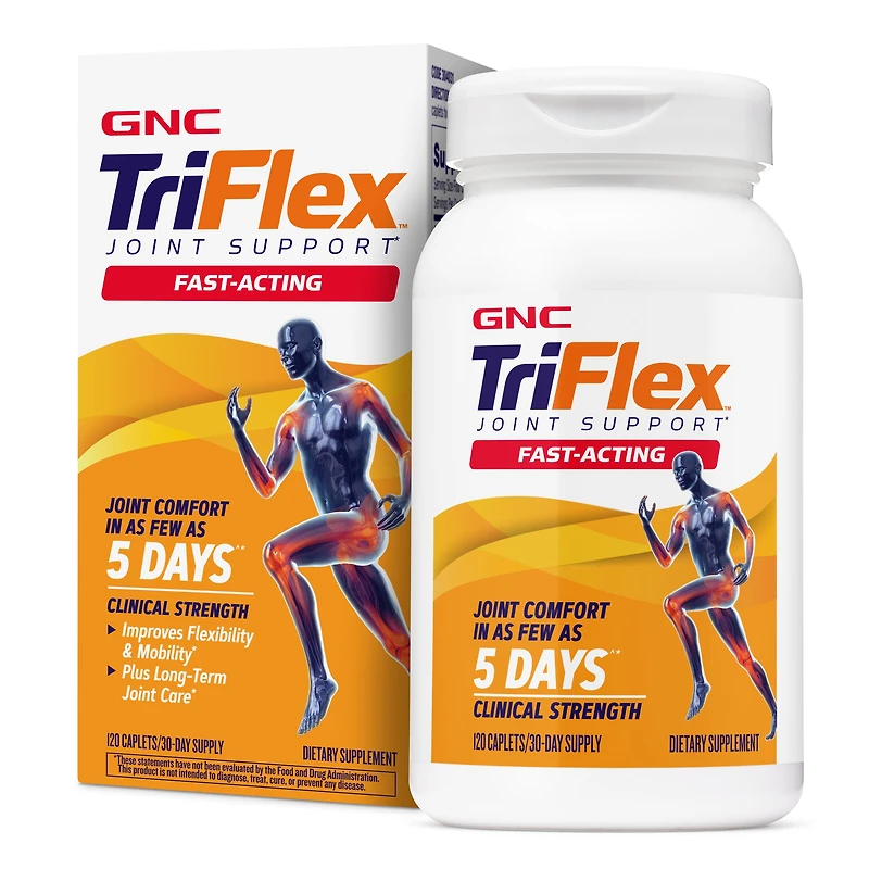 GNC Triflex Joint Support Fast-Acting Healthy - 120 Caplets (30 Servings)