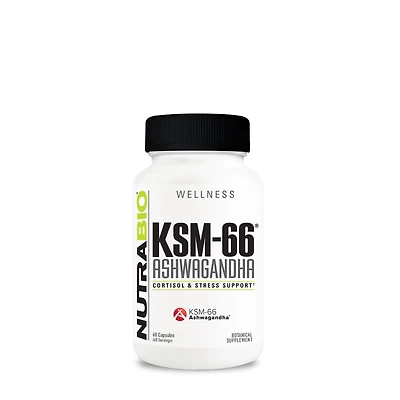 NutraBio Ksm-66 Ashwagandha - 60 Capsules (60 Servings)